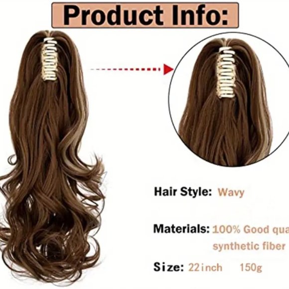 Gorgeous synthetic long fall and a bright blonde easy to attach to a ponytail - Picture 3 of 3